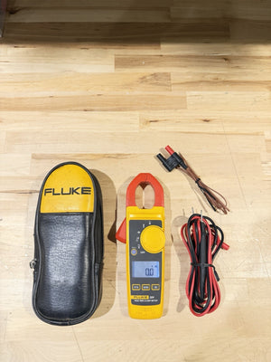 FLUKE 324 TRUE-RMS CLAMP METER W/ LEADS & CASE - SHIPS FAST