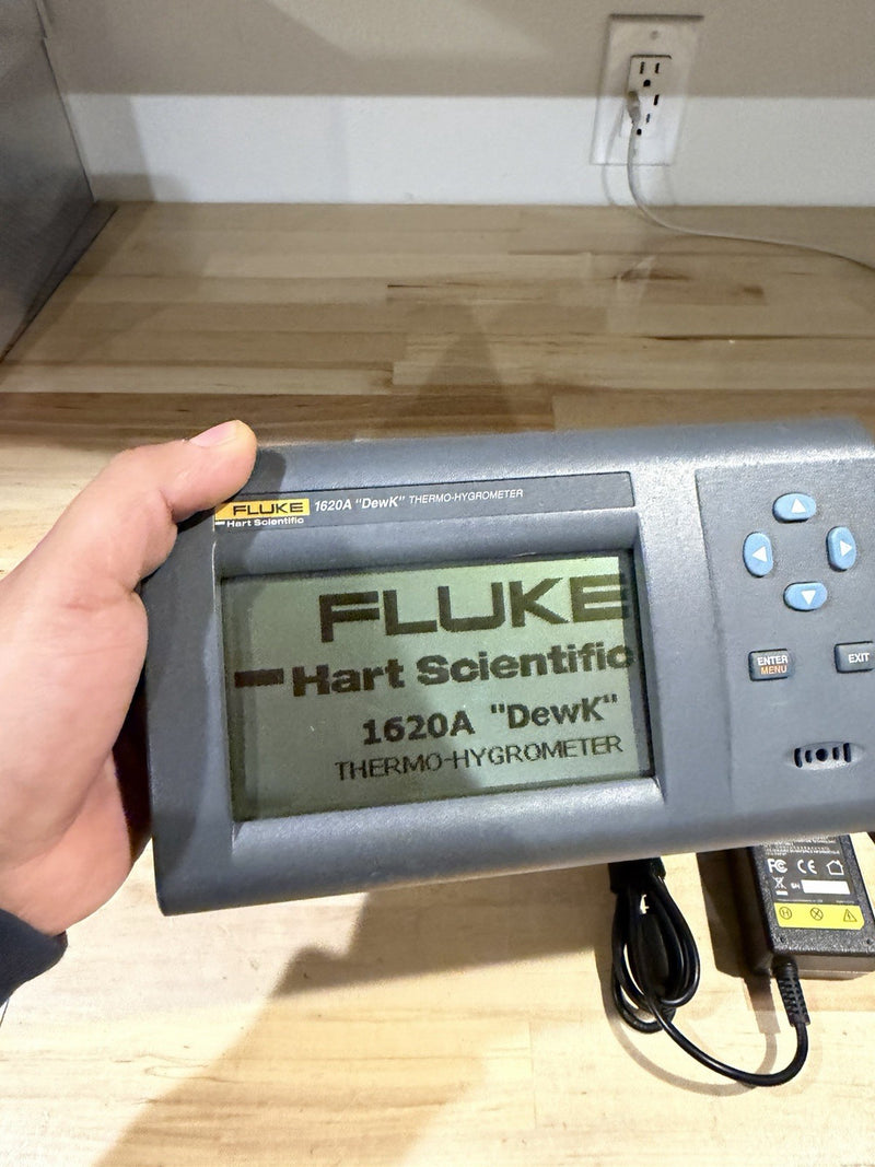 FLUKE 1620A DEWK THERMO HYGROMETER WITH CHARGER TESTED