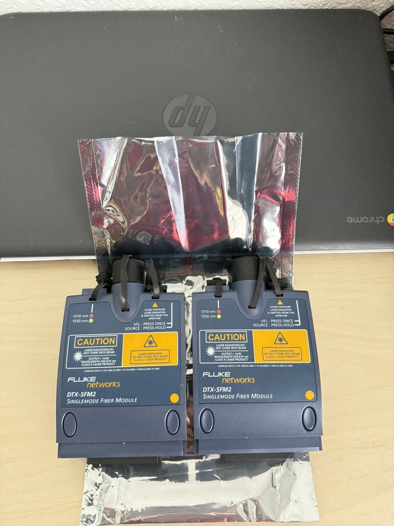 FLUKE NETWORKS DTX-SFM2 SM FIBER MODULES FOR DTX 1200 DTX-1800 DTX SFM2 SET OF 2
