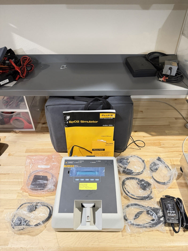 FLUKE INDEX 2 SPO2 SIMULATOR W/ ACCESSORIES (TESTED) SHIPS FREE