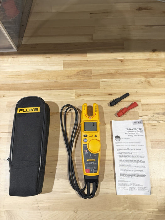 FLUKE T6-1000 ELECTRICAL TESTER WITH BAG & CLIPS TESTED
