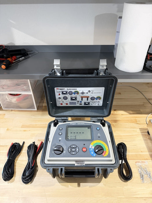 MEGGER DLRO10HDX 10A DIGITAL LOW RESISTANCE OHMMETER W/LEADS - SHIPS FAST