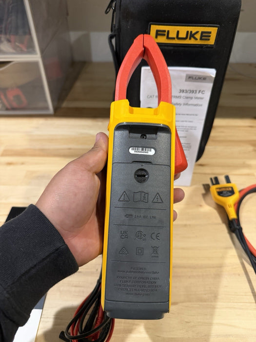 FLUKE 393 FC CAT III 1500V TRMS CLAMP METER WITH IFLEX PROBE & LEADS TESTED