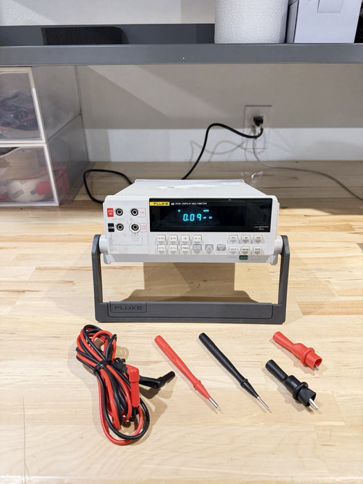 FLUKE 45 DUAL DISPLAY MULTIMETER WITH LEADS & CLIPS TESTED