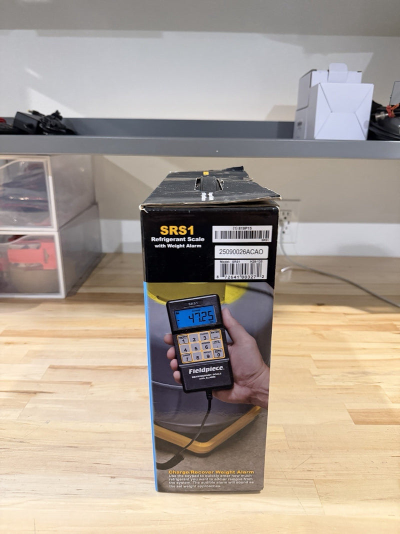 FIELDPIECE SRS1 REFRIGERANT SCALE WITH WEIGHT ALARM & CASE 110LB CAPACITY