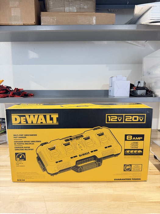 DEWALT DCB104 4 PORT 20V MAX BATTERY CHARGER (NEW FACTORY SEALED)