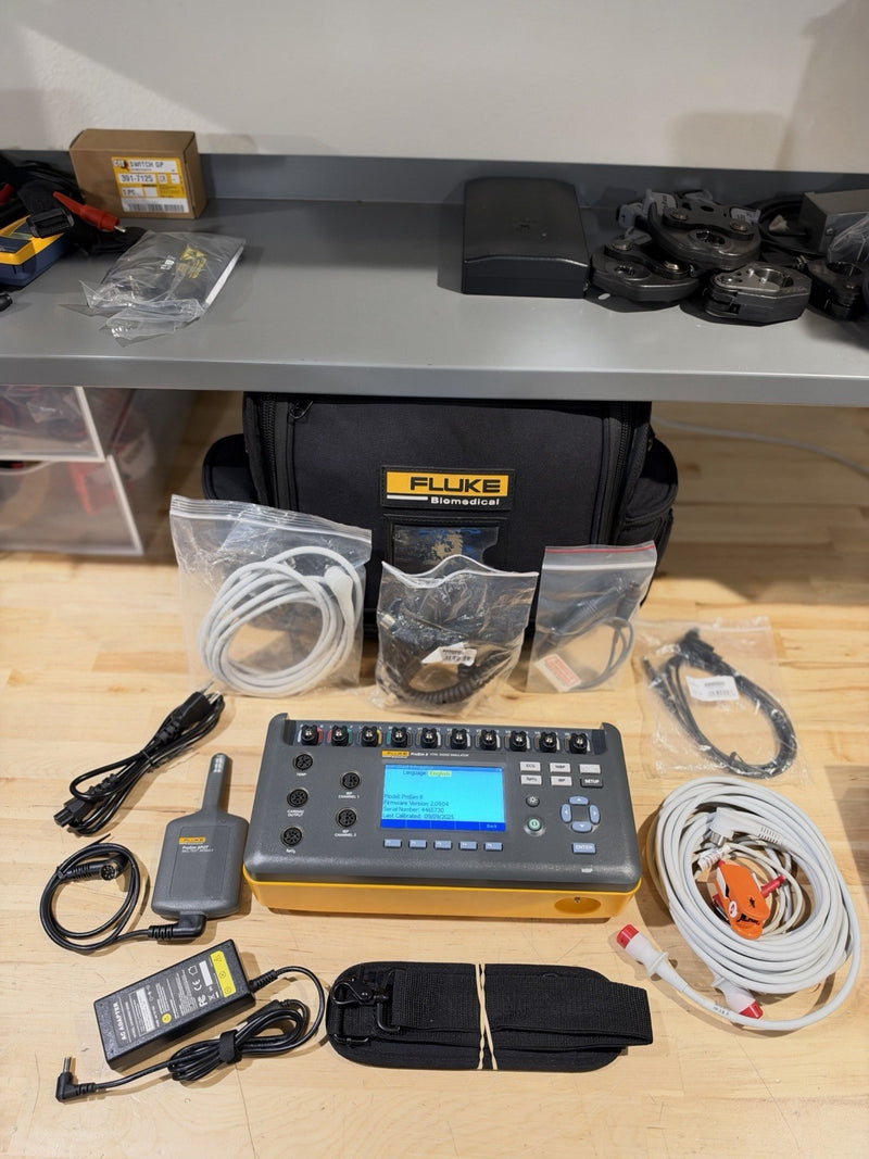 FLUKE BIOMEDICAL PROSIM 8 VITAL SIGNS SIMULATOR KIT W/ SPO2 (CALIBRATED 2026)