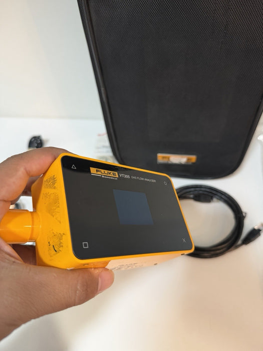 FLUKE BIOMEDICAL VT305 GAS FLOW ANALYZER W/ ACCESSORIES (TESTED) FREE SHIPPING
