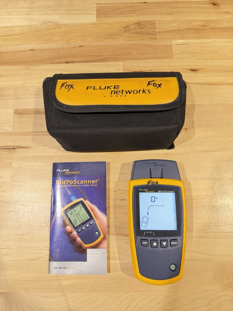 FLUKE NETWORKS MICROSCANNER 2 WITH BAG & MANUAL