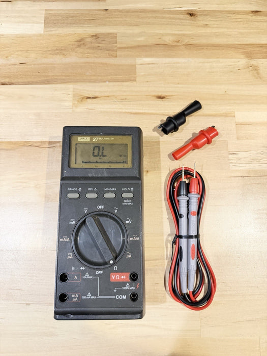 FLUKE 27 DIGITAL MULTIMETER WITH LEADS