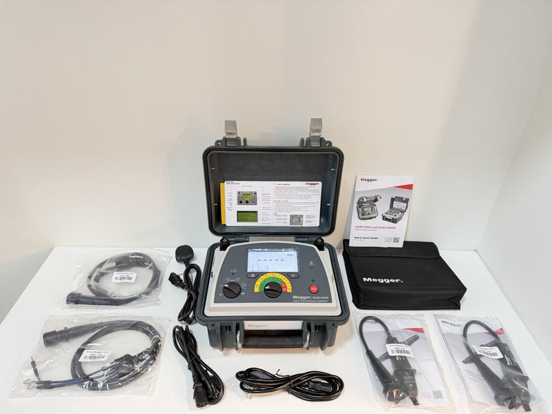 MEGGER DLRO10HD DIGITAL LOW RESISTANCE OHMMETER WITH CABLES