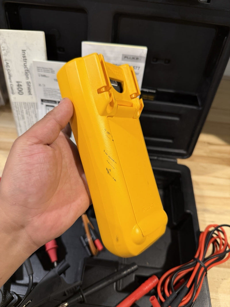 FLUKE 1587 FC INSULATION MULTIMETER W/  i400 LEADS & CASE (TESTED) SHIPS FAST