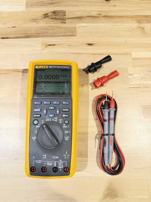 FLUKE 289 TRUE RMS ELECTRONIC LOGGING DIGITAL MULTIMETER WITH LEADS & CLIPS #6