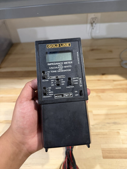GOLDLINE ZM1P IMPEDANCE METER W/LEADS (TESTED) SHIPS FAST