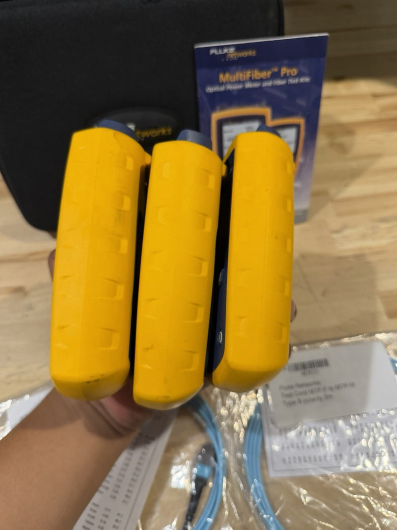FLUKE NETWORKS MFTK MM-850/SM-1310 MULTIFIBER PRO MPO FIBER LOSS TEST KIT TESTED
