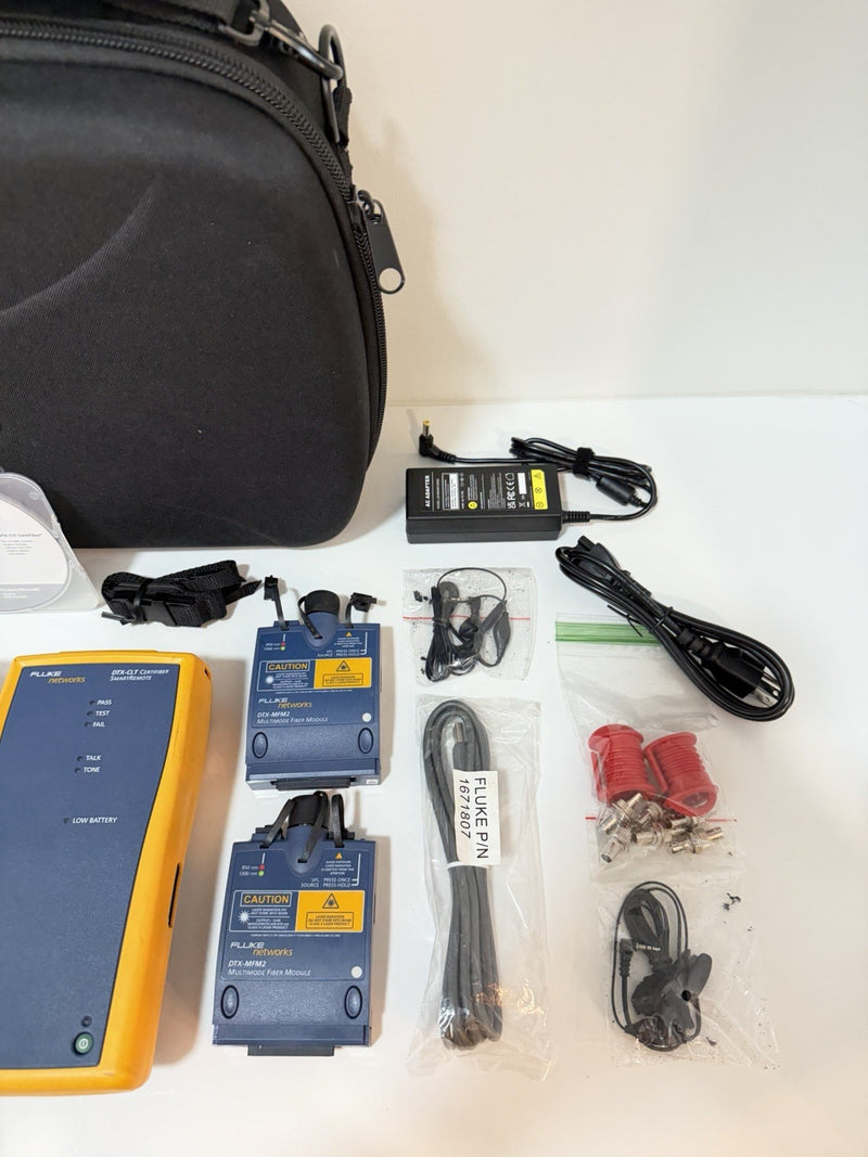 FLUKE NETWORKS DTX-CLT CERTIFIBER OLTS TESTER KIT W/DTX-MFM2 (TESTED)SHIPS FREE