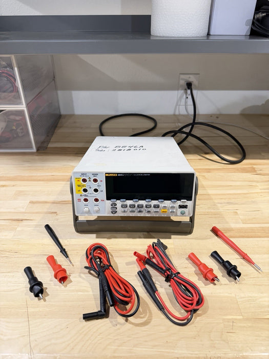 FLUKE 8846A 6 1/2 PRECISION DIGITAL MULTIMETER (TESTED) W / LEADS & CLIPS