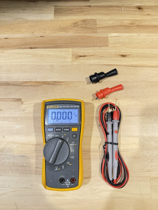 FLUKE 116 TRUS-RMS MULTIMETER / LEADS - SHIPS FAST (TESTED)