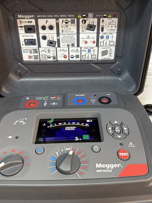 MEGGER MIT1525-2 15KV ADVANCED INSULATION TESTER(CALIBRATED 2026/2027)NEW SEALED