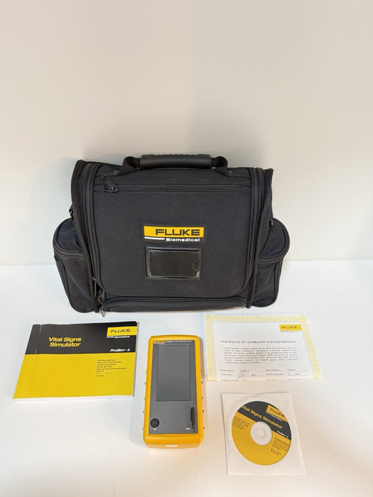 FLUKE PROSIM 4 VITAL SIGNS SIMULATOR WITH BAG & CERTIFICATE TESTED
