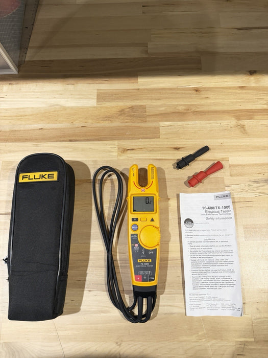 FLUKE T6-1000 ELECTRICAL TESTER W/ BAG & CLIPS (TESTED) SHIPS FAST