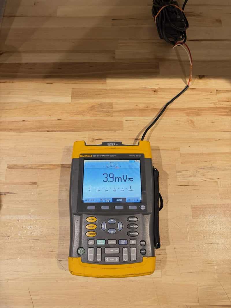 FLUKE 196C SCOPEMETER COLOR W/ LEADS 100MHZ 1GS/S (TESTED) SHIPS FAST