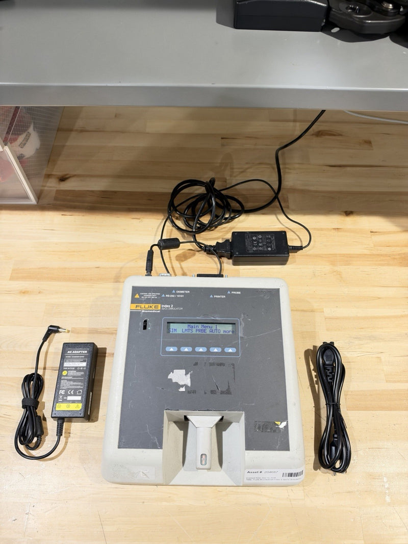 FLUKE INDEX 2 SPO2 SIMULATOR W/ ACCESSORIES (TESTED) SHIPS FREE