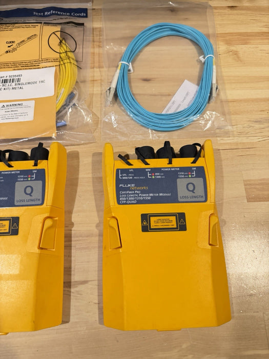 FLUKE NETWORKS CFP-Q CFP-QUAD CERTIFIBER PRO SM MM FIBER OLTS MODULE SET TESTE