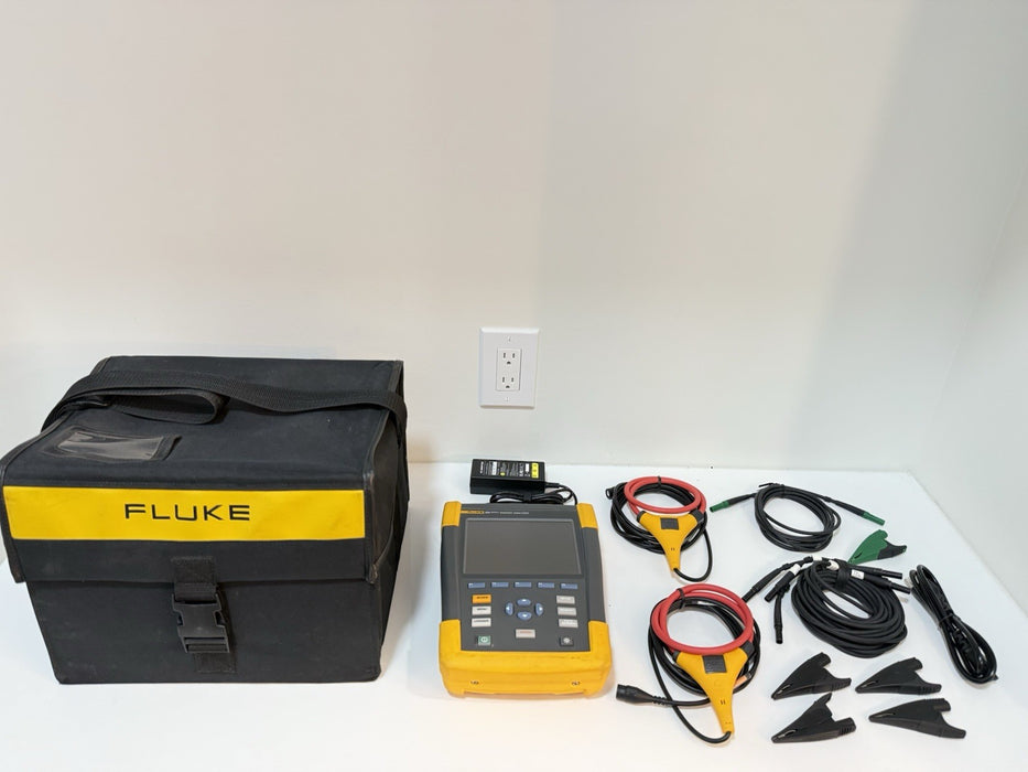 FLUKE 434 SERIES II ENERGY ANALYZER WITH ACCESSORIES TESTED