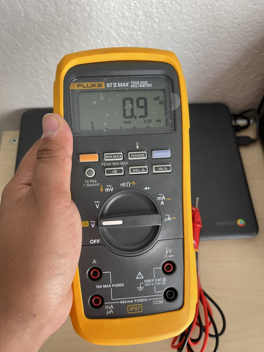 FLUKE 87V-MAX INDUSTRIAL TRUE RMS MULITMETER FLUKE WITH BAG & LEADS