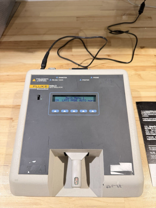 FLUKE BIOMEDICAL INDEX 2 SPO2 SIMULATOR & CHARGER - FREE SHIPPING