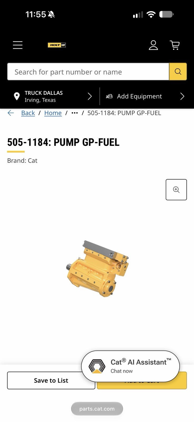 CAT 505-1184 PUMP GP FUEL (NEW SEALED) - GENUINE OEM / SHIPS FREE