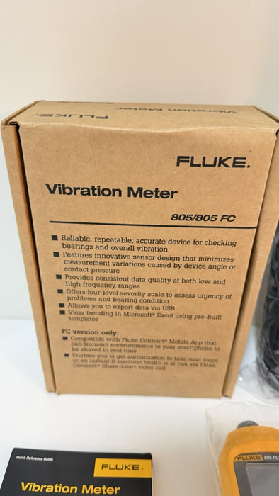 FLUKE 805 FC VIBRATION METER W / ACCESSORIES (NEW FACTORY SEALED) SHIPS FAST