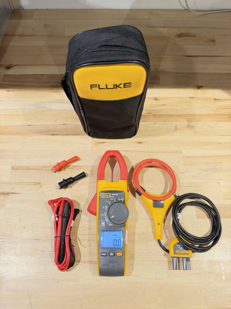 FLUKE 376FC WIRELESS TRUE RMS AC/DC CLAMP METER W/LEADS - SHIPS FAST CAL 2026