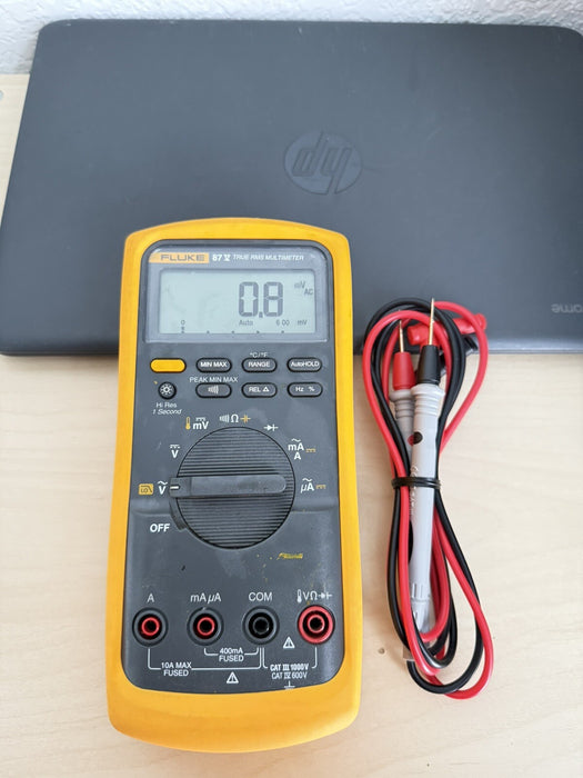 FLUKE 87V TRUE RMS MULTIMETER W /LEADS - FREE SHIPPING