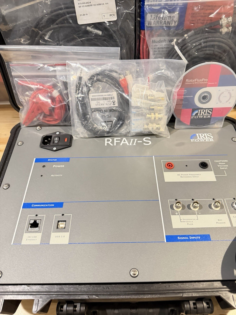 IRIS POWER RFAII-S MAGNETIC FLUX ANALYZER WITH ACCESSORIES TESTED