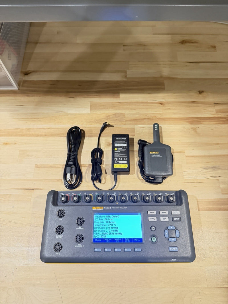 FLUKE BIOMEDICAL PROSIM 8 & SPOT SPO2 MODULE KIT TESTED