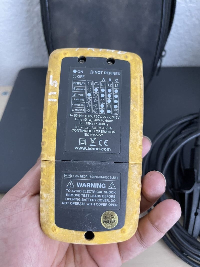 AEMC 6609 PHASE & MOTOR ROTATION METER FOR PARTS