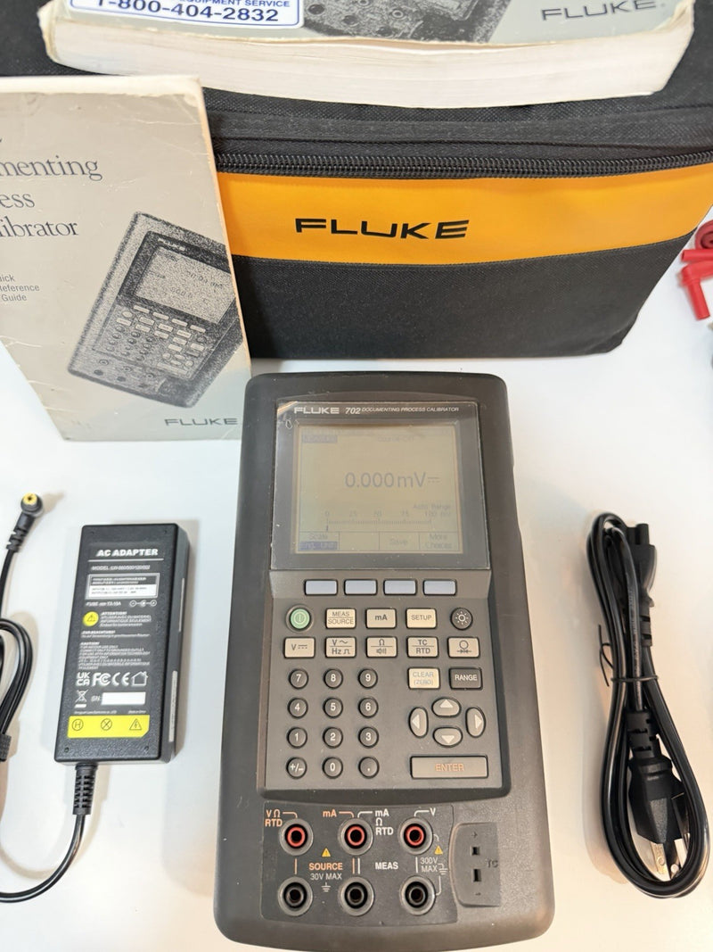 FLUKE 702 DOCUMENTING PROCESS CALIBRATOR WITH ACCESSORIES TESTED