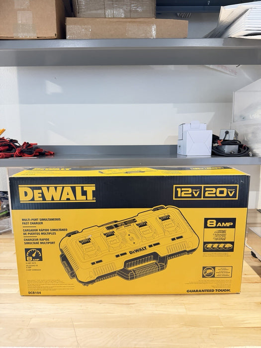 DEWALT DCB104 4 PORT 20V MAX BATTERY CHARGER (NEW FACTORY SEALED)