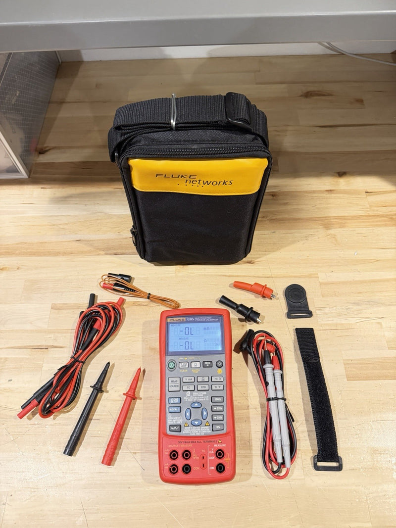 FLUKE 725EX MULTIFUNCTION PROCESS CALIBRATOR W/ ACCESSORIES- TESTED