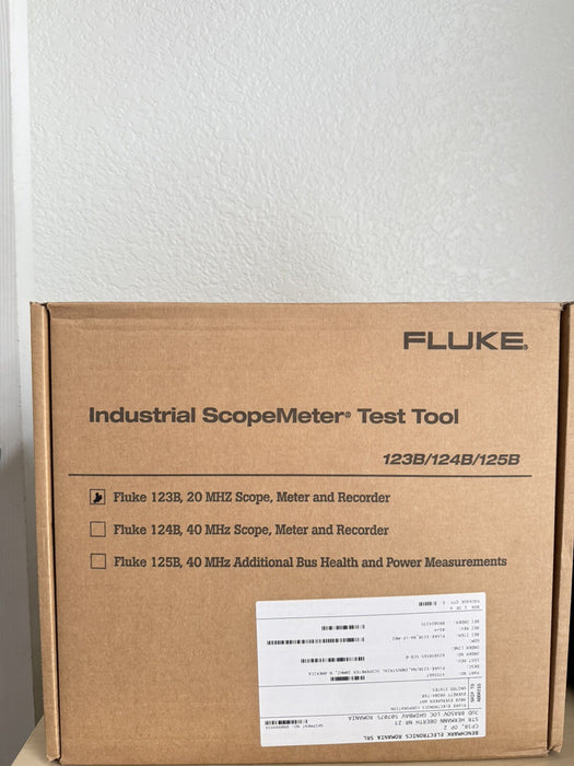FLUKE 123B/NA INDUSTRIAL SCOPEMETER 20MHZ MFD 2024