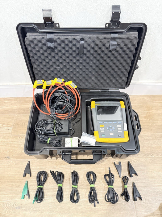 FLUKE 437 II POWER QUALITY & ENERGY ANALYZER WITH ACCESSORIES CALIBRATED 2026
