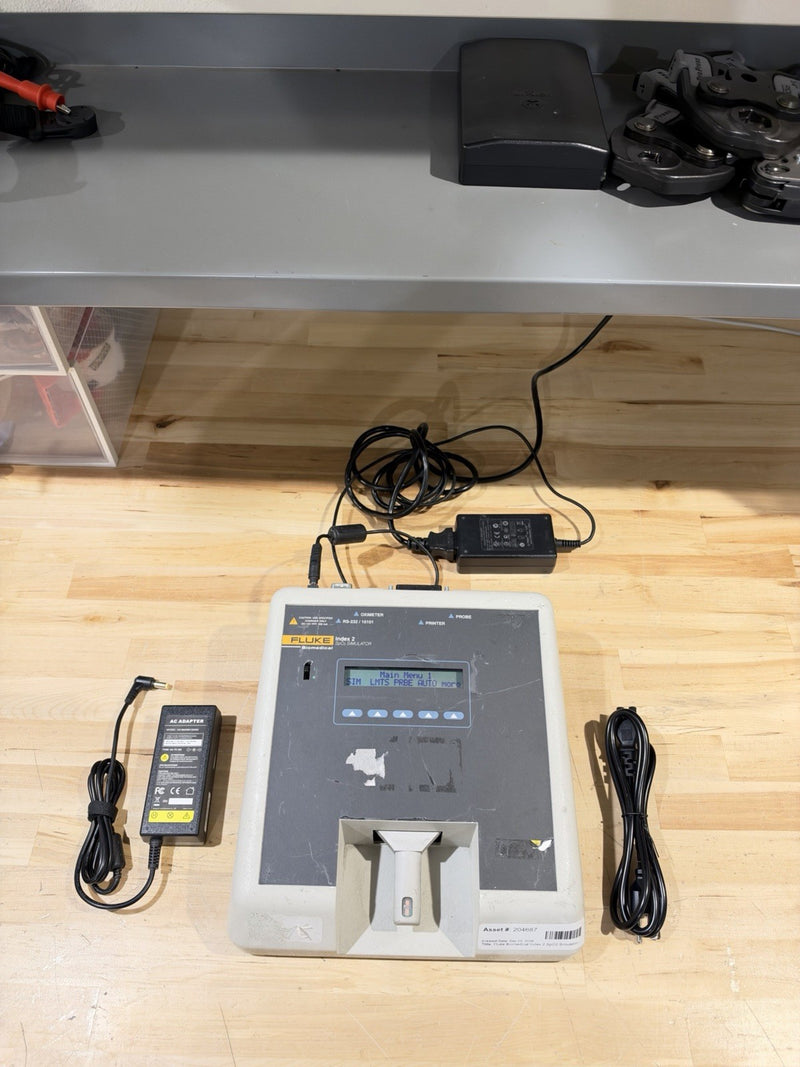 FLUKE INDEX 2 SPO2 SIMULATOR W/ ACCESSORIES (TESTED) SHIPS FREE