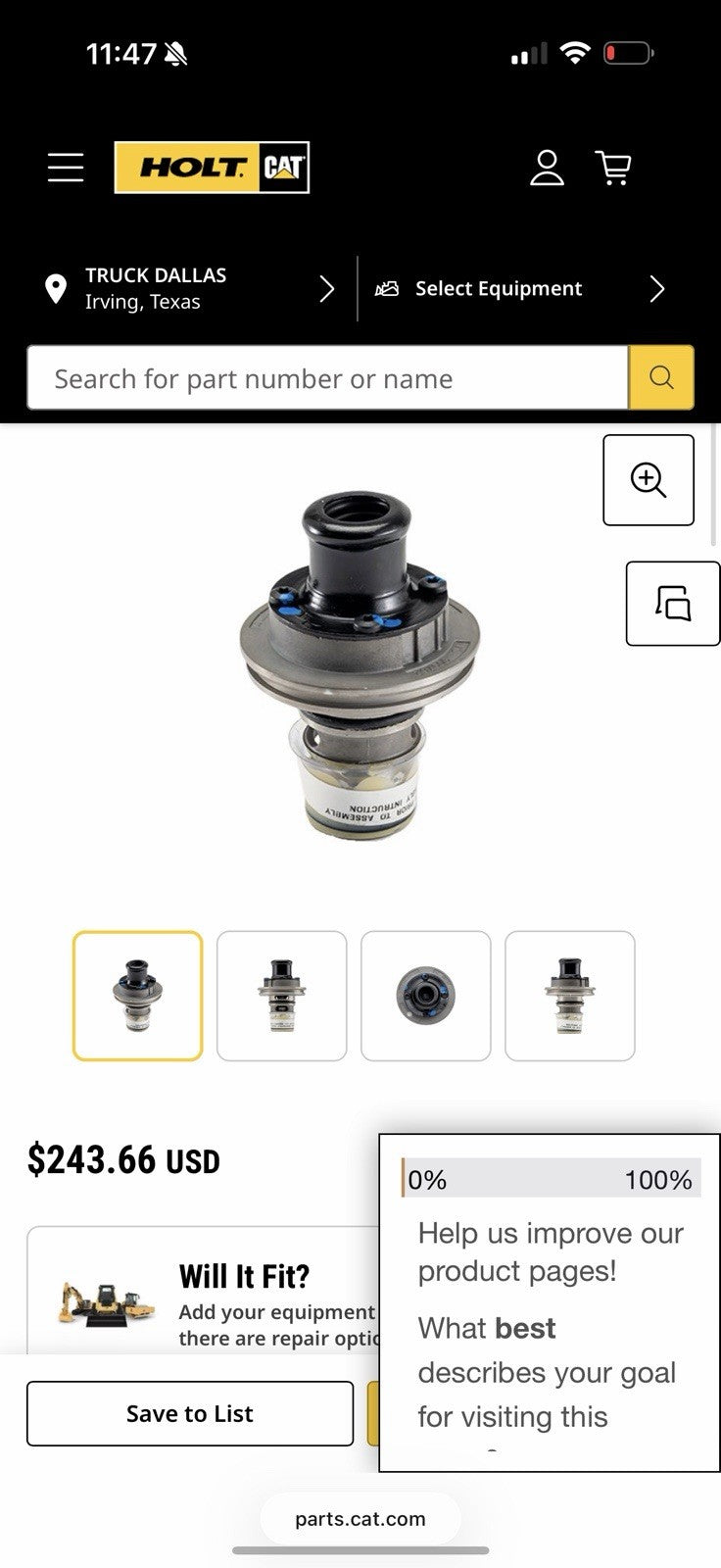 CAT 470-0213 AIR DRYER PURGER VALVE