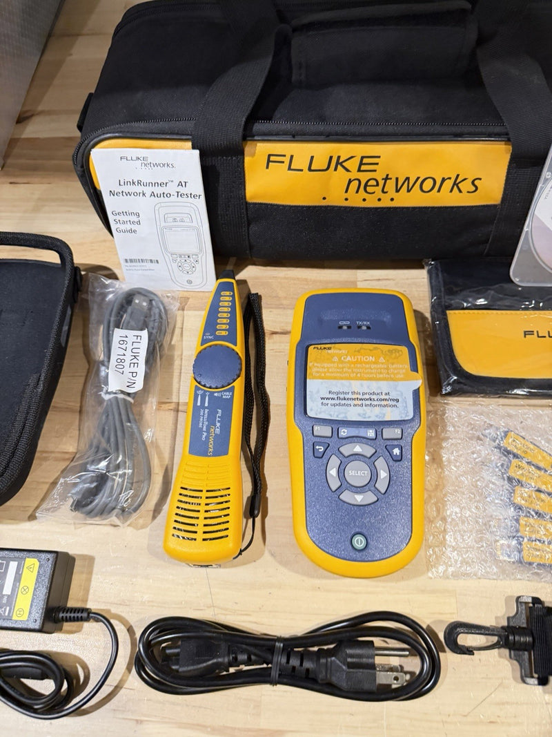FLUKE NETWORKS LINKRUNNER AT-2000 KIT AUTO TESTER KIT RARE