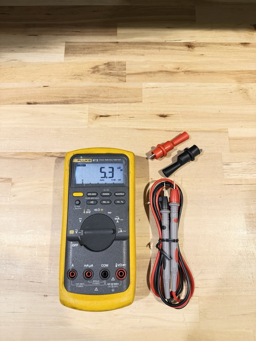FLUKE 87V TRUE RMS MULTIMETER W/ LEADS (TESTED) SHIPS FAST