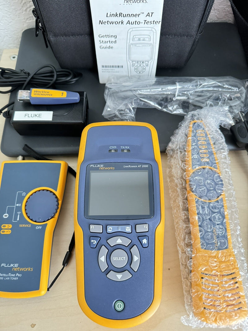 FLUKE NETWORKS LRAT-2000 LINKRUNNER AT-2000 KIT WITH PROBE & TONER