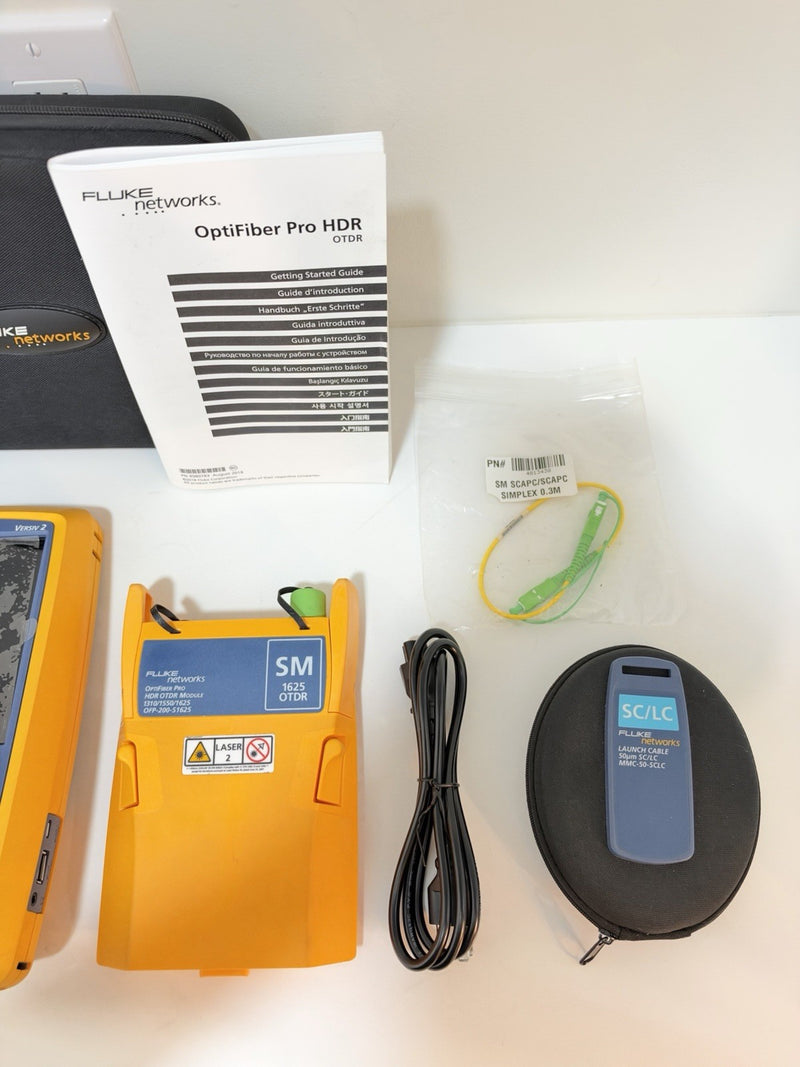 FLUKE OPTIFIBER PRO HDR OTDR KIT (OFP2-200-S1625) SM VERSIV 2 (TESTED)SHIPS FREE
