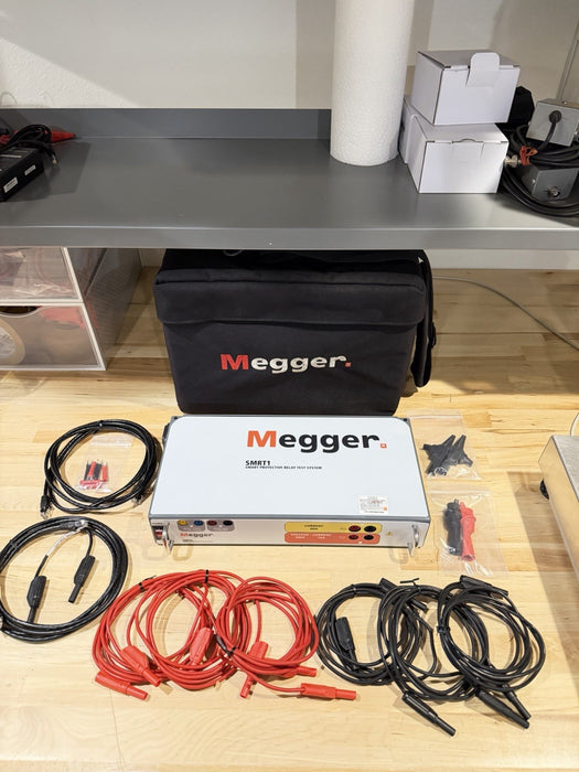 MEGGER SMRT 1 SMART PROTECTIVE RELAY TEST SYSTEM (CALIBRATED 2026) W/ CABLES